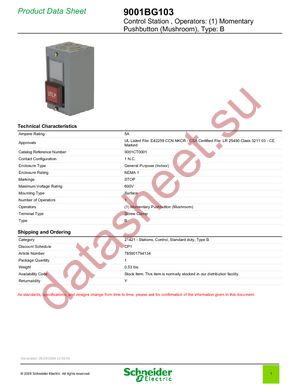 9001BG103 datasheet  